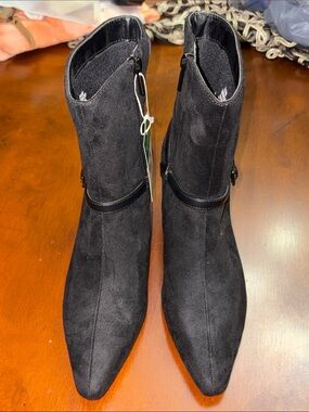 Impo Black Pointed Toe Ankle Booties
